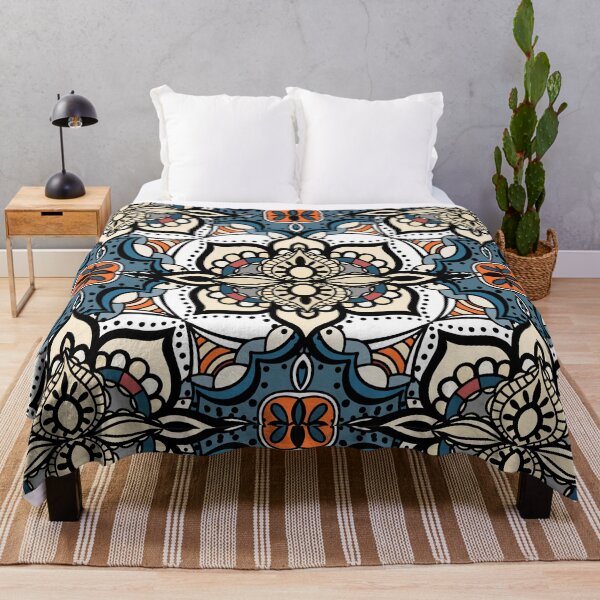 Item preview, Blue and white flower pattern designed and sold by Rakos-Merch.