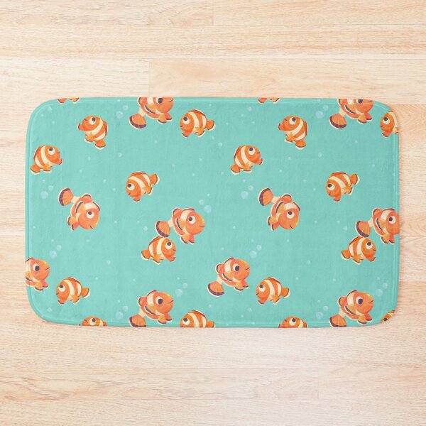 Item preview, Turquoise Navy Coral Clown Fish Swimming designed and sold by SwaDesign.