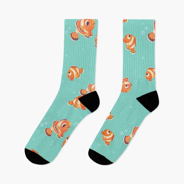 Item preview, Turquoise Navy Coral Clown Fish Swimming designed and sold by SwaDesign.