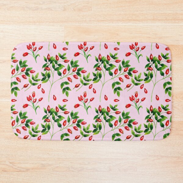Item preview, Rosehip berries with leaves watercolor pattern. designed and sold by Colibri77.