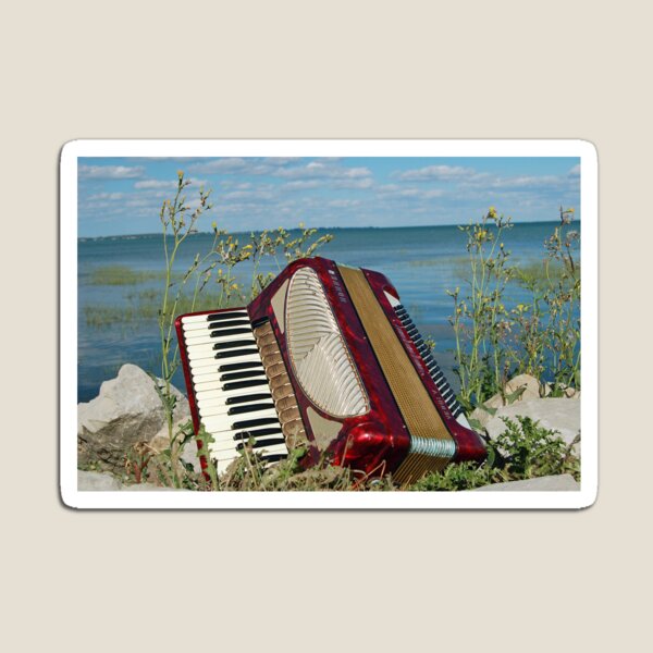 Red Accordion Magnet