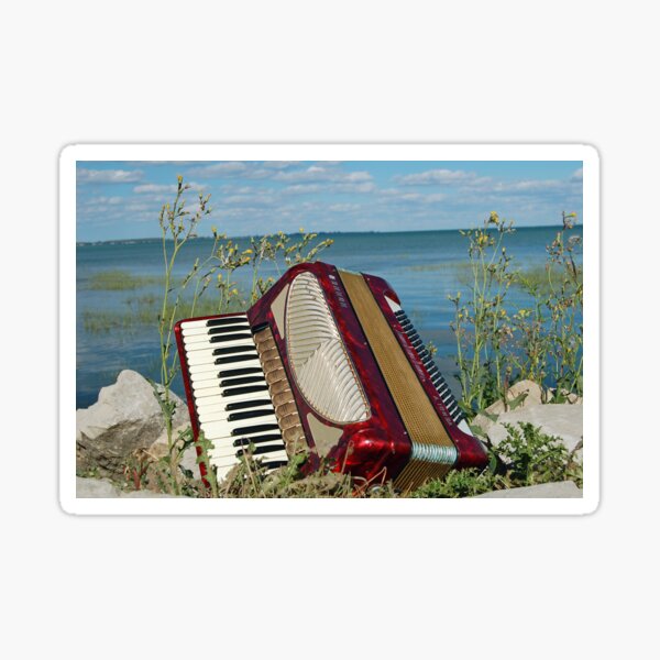 Red Accordion Sticker