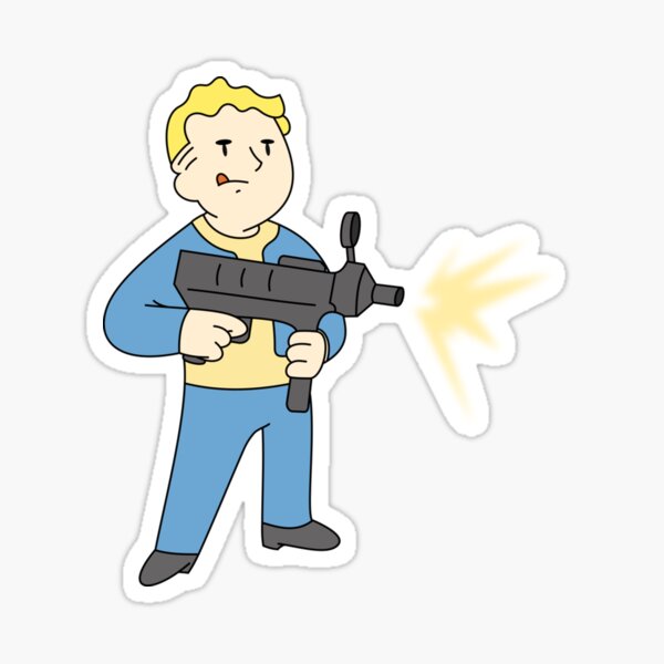 With A Gun Stickers Redbubble - laser gun rick and morty roblox