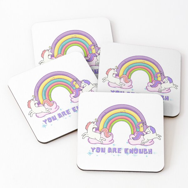 Item preview, you are enough, unicorns and rainbow designed and sold by cyc94.