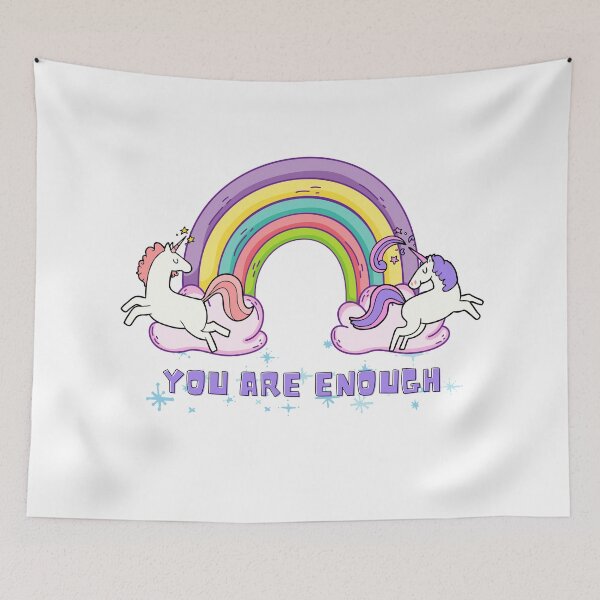 Item preview, you are enough, unicorns and rainbow designed and sold by cyc94.