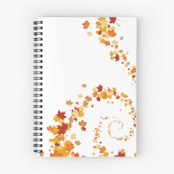 Item preview, orange maple leaf illustration against blue background, graphics illustration Desktop designed and sold by Halalolo.