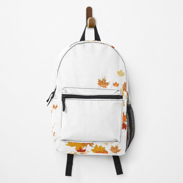 Item preview, orange maple leaf illustration against blue background, graphics illustration Desktop designed and sold by Halalolo.
