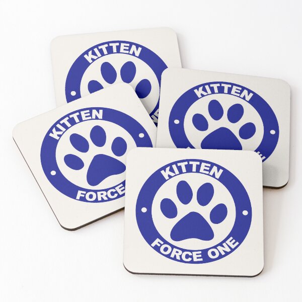 Item preview, Blue Kitten Force One Logo designed and sold by Boxing Kangaroo Retail Company.