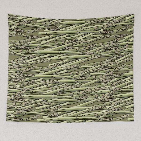 Item preview, Green asparagus vegetable pattern designed and sold by EngineerGoC.
