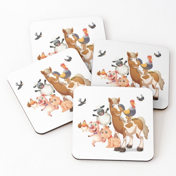 Item preview, Farm Live Illustration, cartoon animals, animals illustration designed and sold by Halalolo.