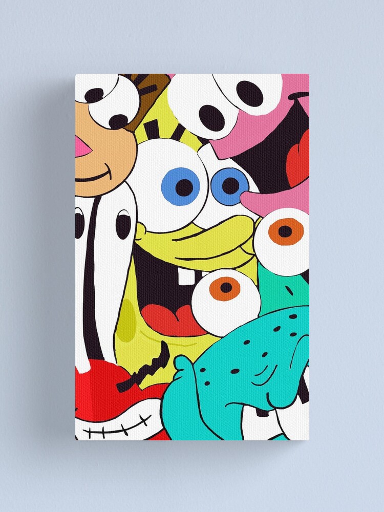Spongebob and Friends Canvas Print for Sale by xxiheartfoleyxx Redbubble