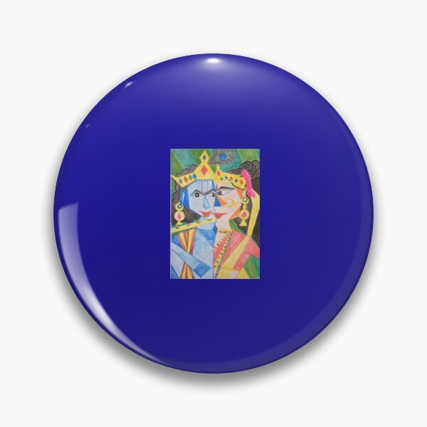 Item preview, Radhekrishna cubism portrait Painting. designed and sold by Coloursinlife1.