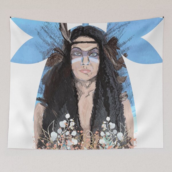 Item preview, red indian lady painting | red indian lady designed and sold by KARTICK DUTTA.