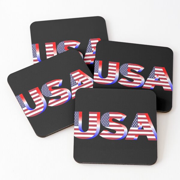 Item preview, USA Flag Typography Red White And Blue No Background designed and sold by greengoodnich.