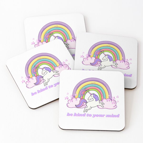 Item preview, Be kind to your mind, unicorn and rainbow designed and sold by cyc94.