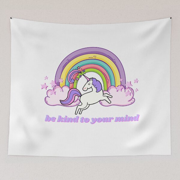 Item preview, Be kind to your mind, unicorn and rainbow designed and sold by cyc94.