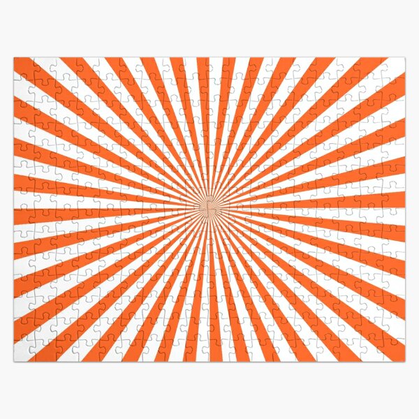 #Sunburst, #pinwheel, #groovy, #abstract, illustration, radial, sunbeam, design, pattern, psychedelic, art Jigsaw Puzzle