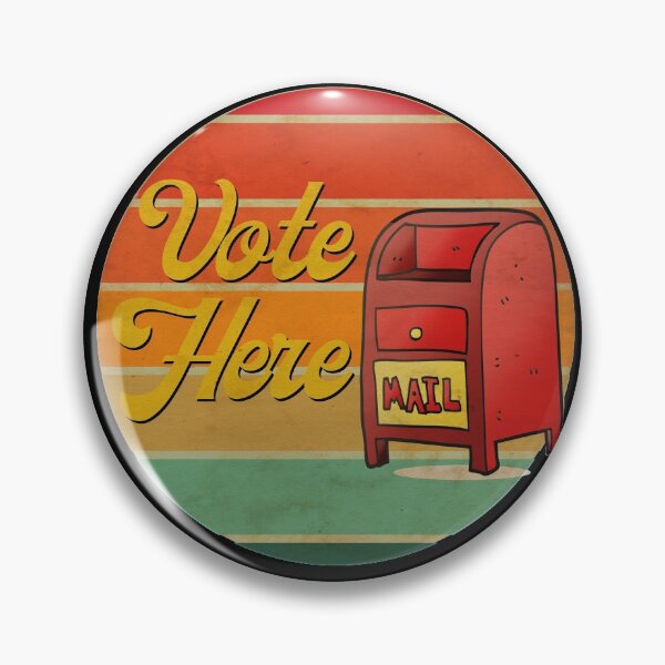 Item preview, Vote Here Mail Box Retro Sunset Election 2020 Biden Harris  designed and sold by Michelle  Brewster.
