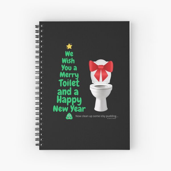Merry Toilet Fun Cleaning Humor, Women's Gag Gifts Spiral Notebook