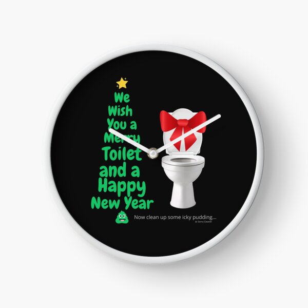 Merry Toilet Fun Cleaning Humor, Women's Gag Gifts Clock