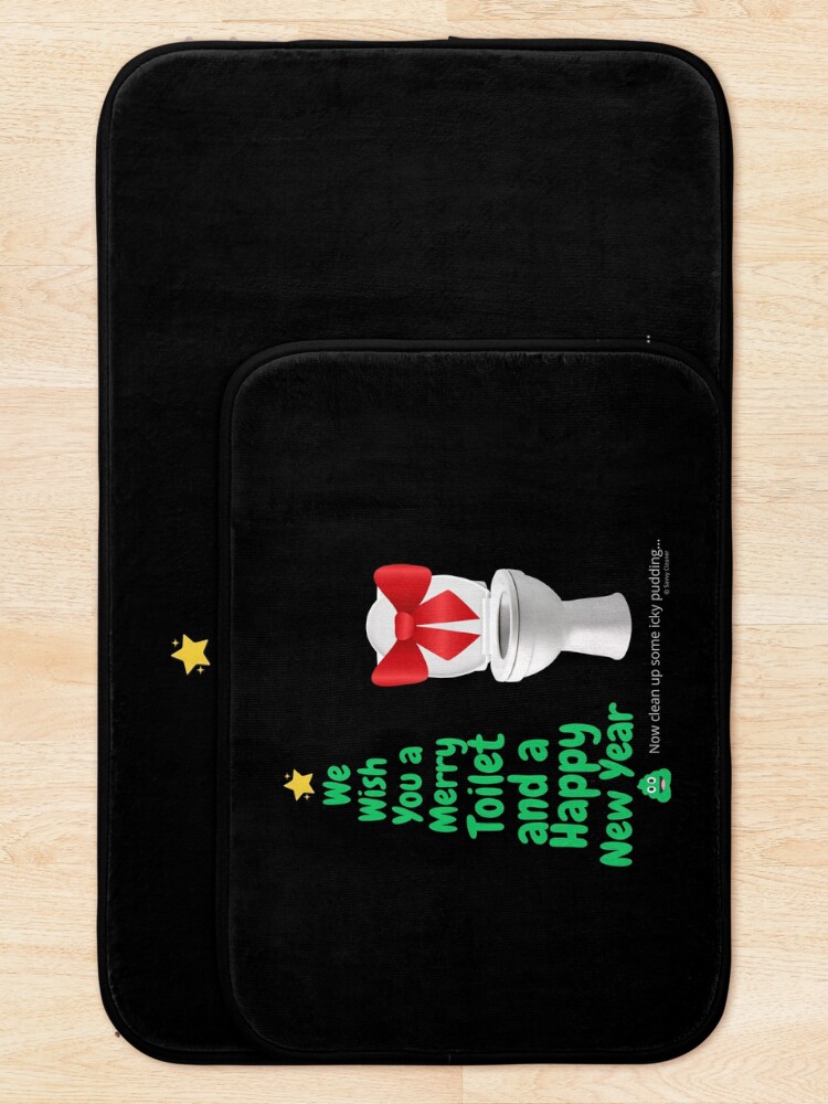 Alternate view of Merry Toilet Fun Cleaning Humor, Women's Gag Gifts Bath Mat