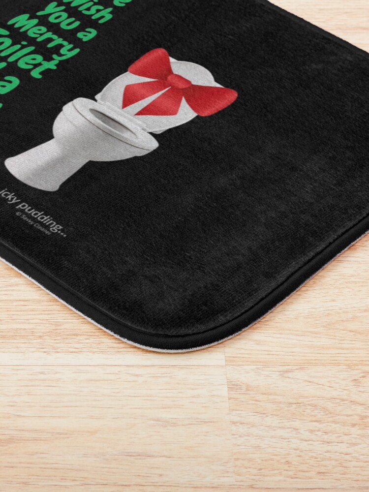 Alternate view of Merry Toilet Fun Cleaning Humor, Women's Gag Gifts Bath Mat