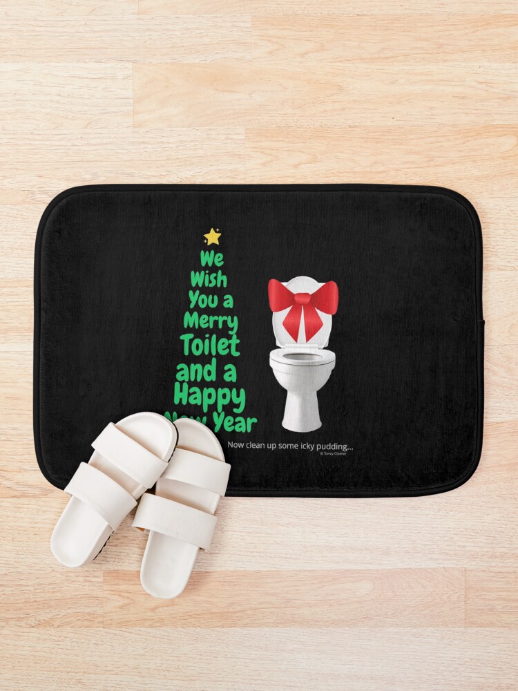 Alternate view of Merry Toilet Fun Cleaning Humor, Women's Gag Gifts Bath Mat