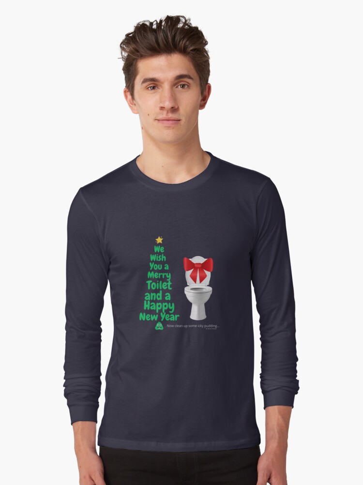 Thumbnail 1 of 5, Long Sleeve T-Shirt, Merry Toilet Fun Cleaning Humor, Women's Gag Gifts designed and sold by SavvyCleaner.