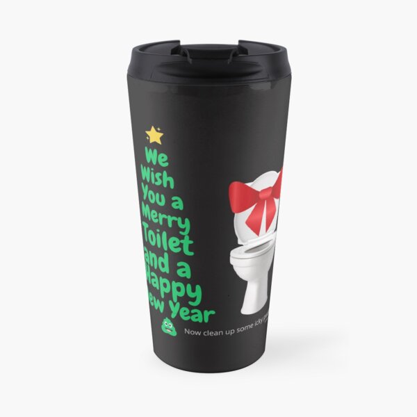 Merry Toilet Fun Cleaning Humor, Women's Gag Gifts Travel Mug