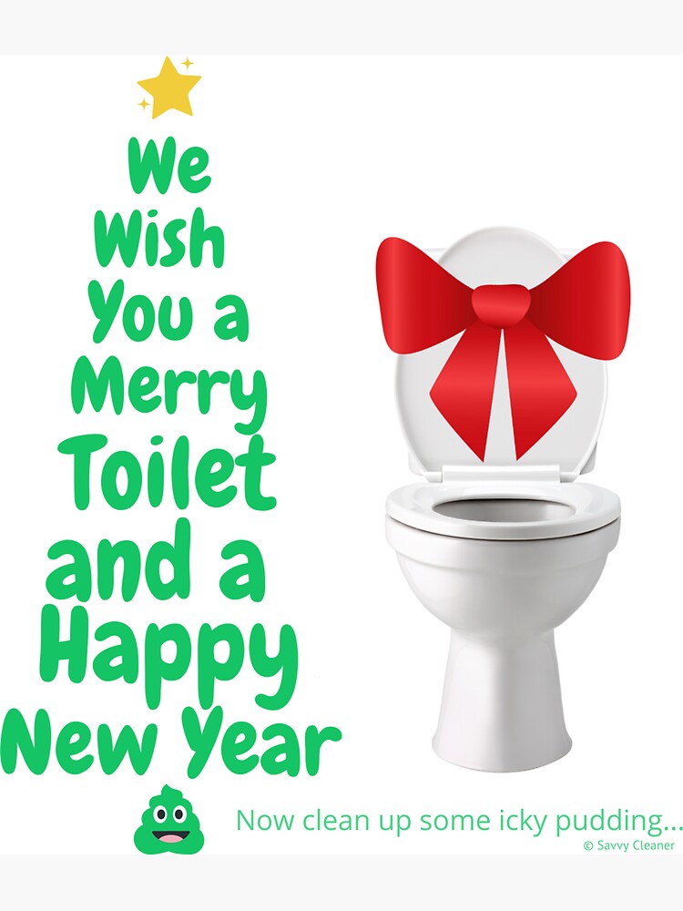 Merry Toilet Fun Cleaning Humor, Women's Gag Gifts by SavvyCleaner