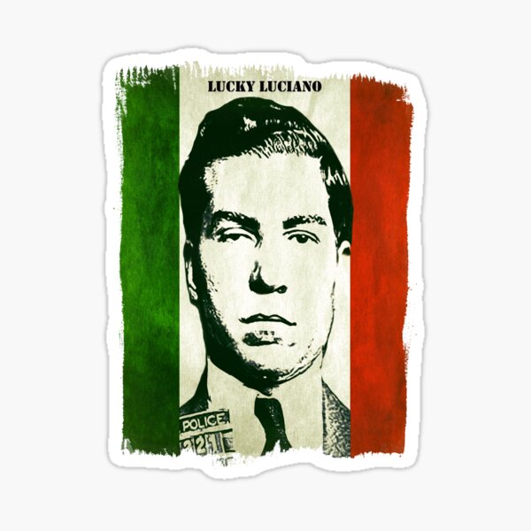 Lucky Luciano Italy Flag Sticker