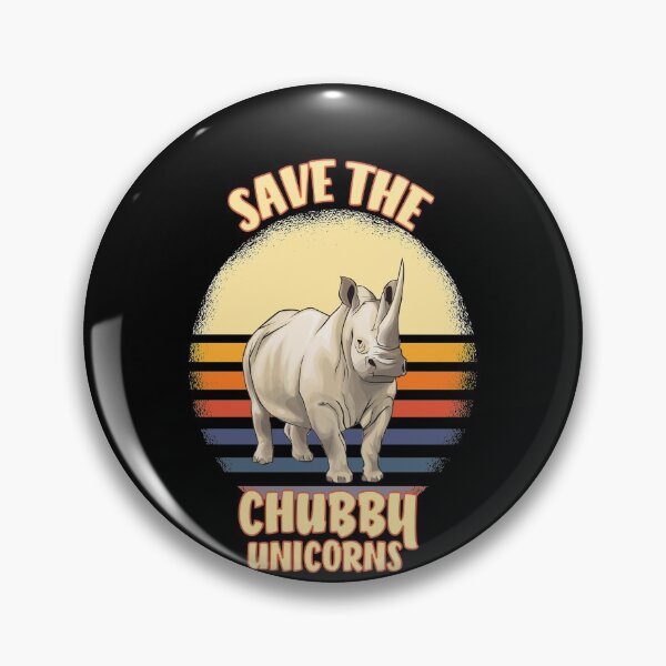 Item preview, Save The Chubby Unicorns Retro Vintage Rhino designed and sold by Ibu83.