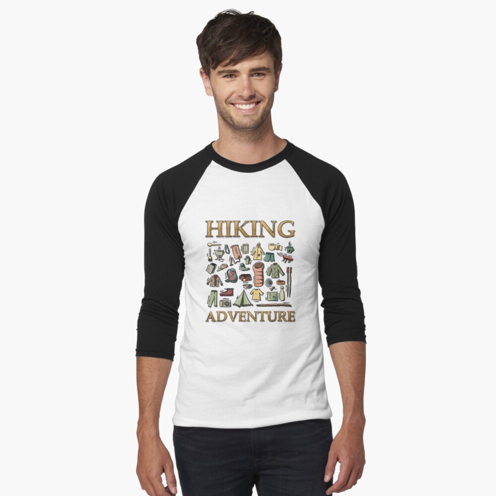 Hiking Adventure Baseball ¾ Sleeve T-Shirt