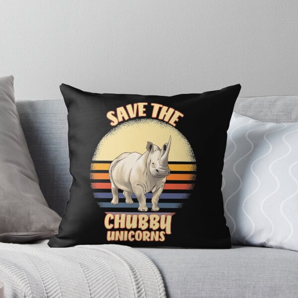 Item preview, Save The Chubby Unicorns Retro Vintage Rhino designed and sold by Ibu83.