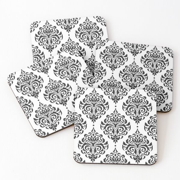 Item preview, Black Damask Pattern designed and sold by mischellero.