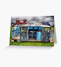 The 'BENCH Jeans' Vw Split Screen custom Van Greeting Card