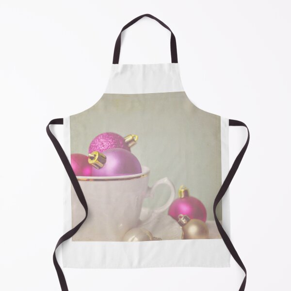 Item preview, Pink and gold Christmas baubles in china cup designed and sold by Lyn Randle.