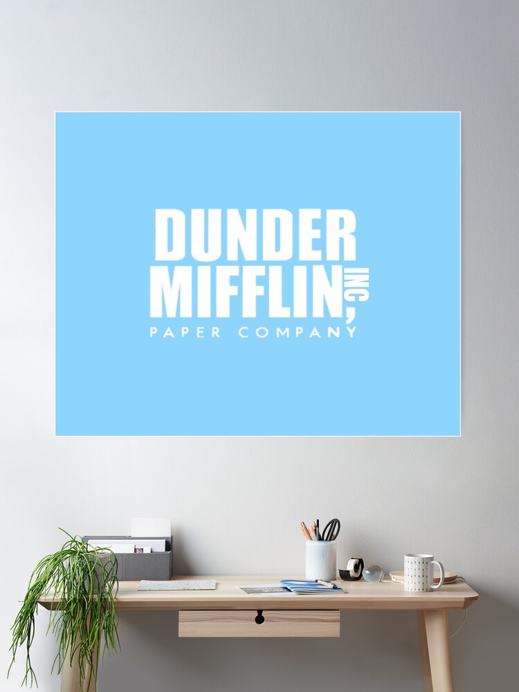 Dunder Mifflin Paper Company Blue Vinyl Sticker - Official The Office –  Papersalt