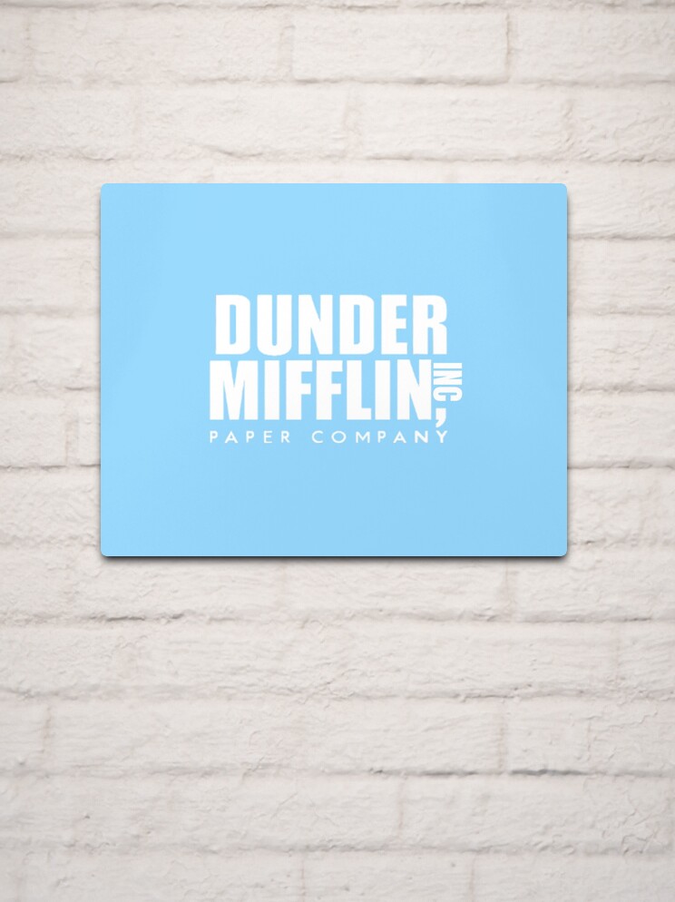 The Office - Dunder Mifflin Paper Company Logo - Light Blue | Metal Print