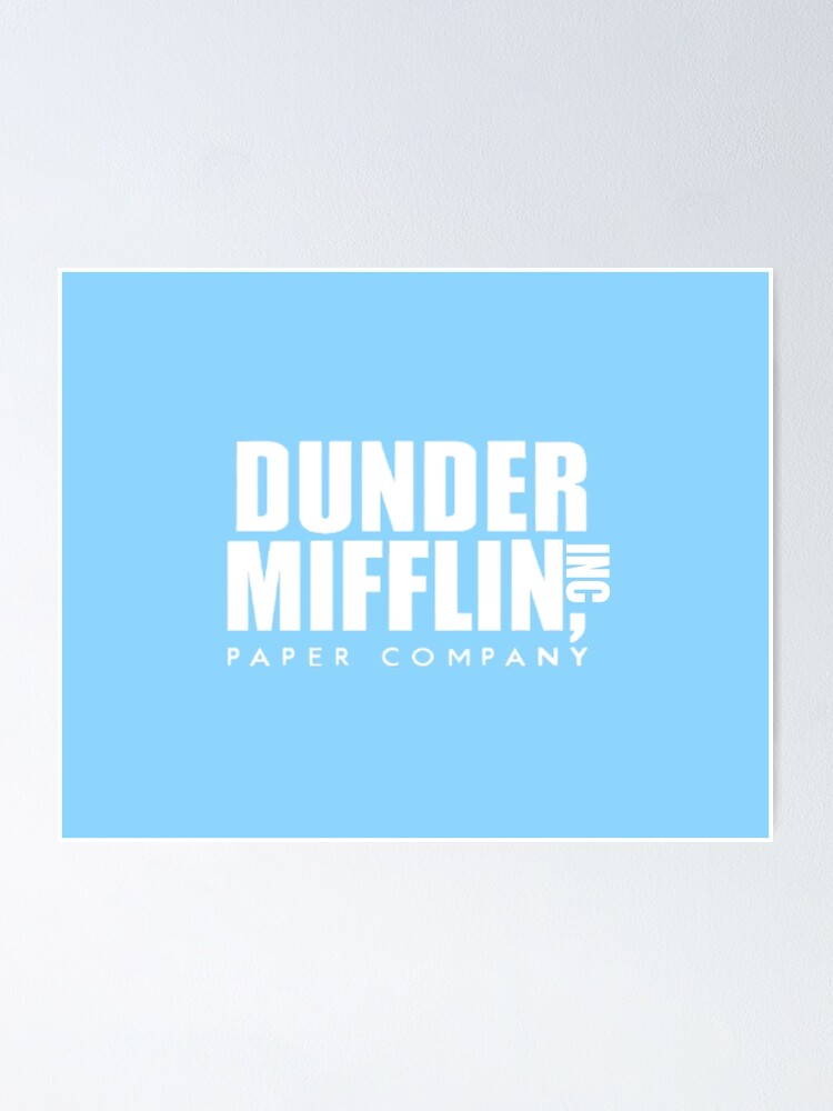 Dunder Mifflin Paper Company Blue Vinyl Sticker - Official The Office –  Papersalt