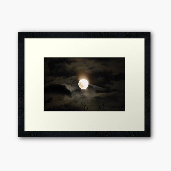 Moon Flare Framed Art Print