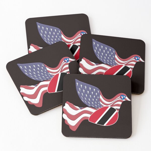 Item preview, EAGLE SHIELD FLAG OF USA AND TRINIDAD AND TOBAGO TRINIDADIANS AMERICANS designed and sold by Ralek.