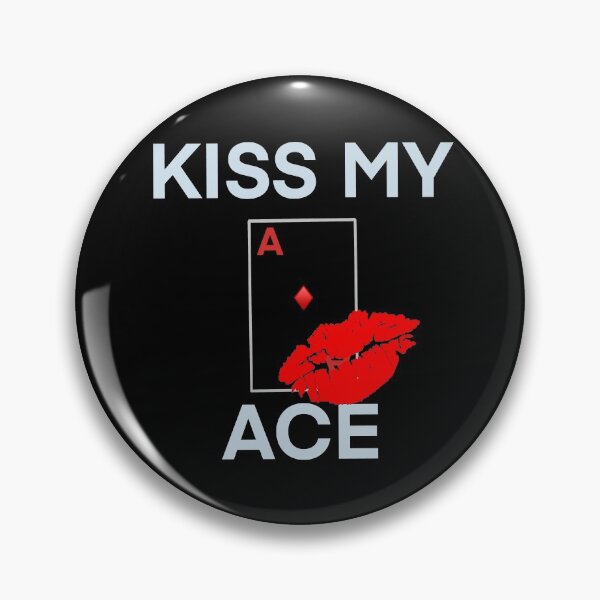 Aperçu de l'œuvre Poker Passion-Kiss my Ace of Diamonds-wht créée et vendue par LIPSpeaking.