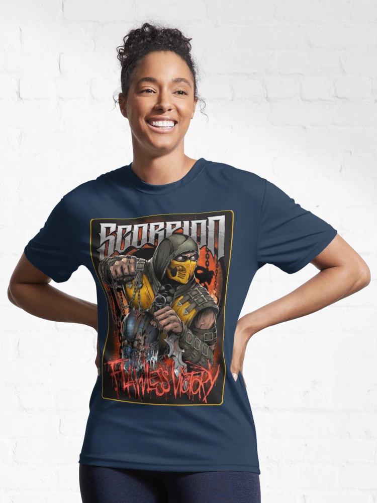 Mortal Kombat Flawless Victory Scorpion Game T Shirt Please look at desc