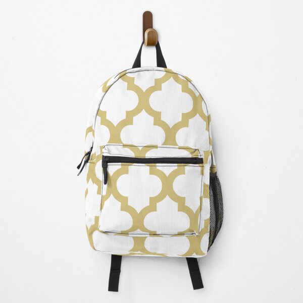 Item preview, Moroccan Quatrefoil Lattice Pattern Gold & White designed and sold by tonymagnerart.