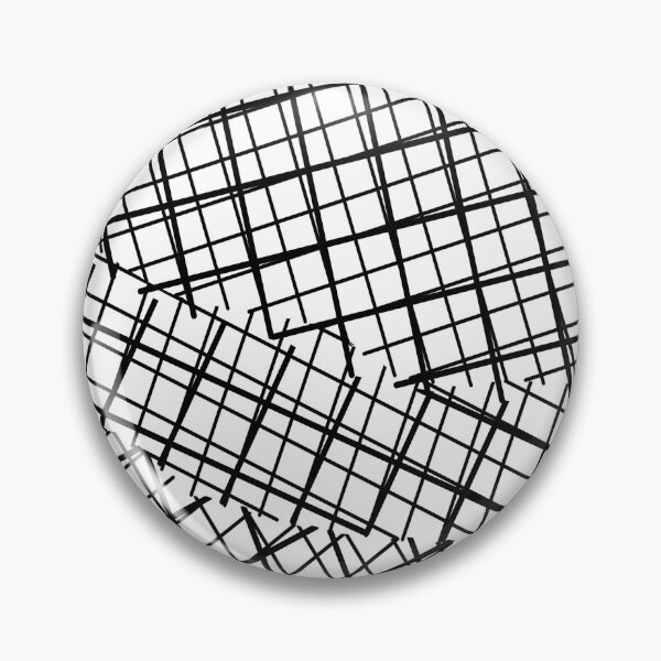 Item preview, geometric square line pattern abstract background in black and white designed and sold by Mrvell.