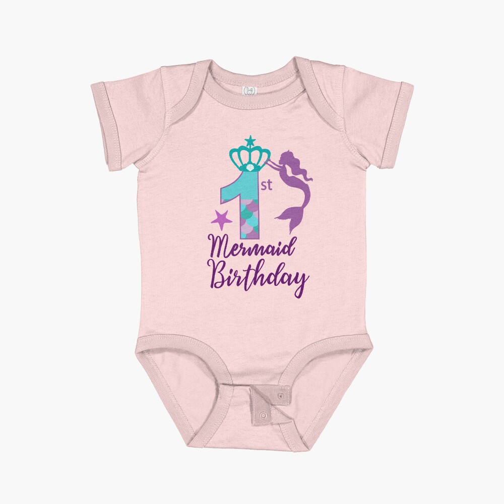 Mermaid 1st Birthday Kids T Shirt for Sale by THESMILESHOP Redbubble
