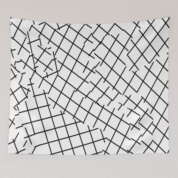 Item preview, geometric square shape pattern abstract background in black and white designed and sold by Mrvell.