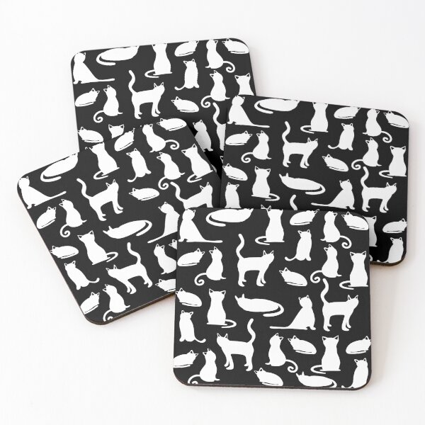 Item preview, Black & White Cat Pattern designed and sold by yellowkats.