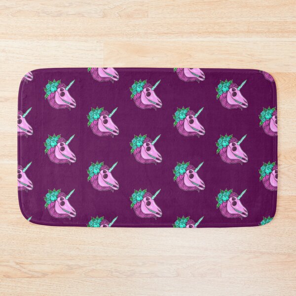 Item preview, Neon Unicorn Skull with Flowers designed and sold by VeronicaGArt.
